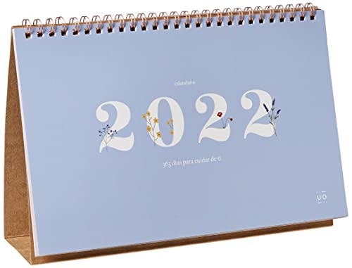 UO Tischkalender 2022, Mond, Januar 2121 bis Dezember 2021, hochwertiges Papier, 120 g, 24 x 15,4 cm. von UO