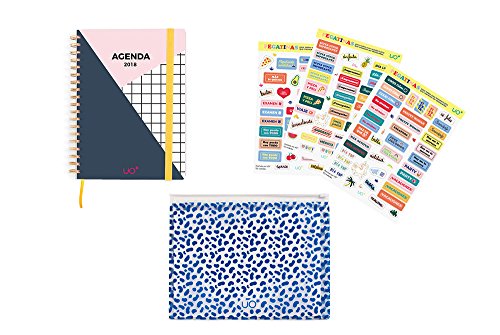Uo ktag18ed2 – Kit Agenda 2018 mit Design Haltung, Stickers und Clutch von UO