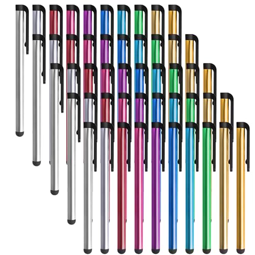 UOCAI 50 Stück Tablet Stift, Touchscreen Stift Touch Pen, Stylus Pen Eingabestift, Bookii Stift Kapazitiver Stift, Metall Stift für Tablet, Handy, Smartphones (10CMx0.7CM) von UOCAI