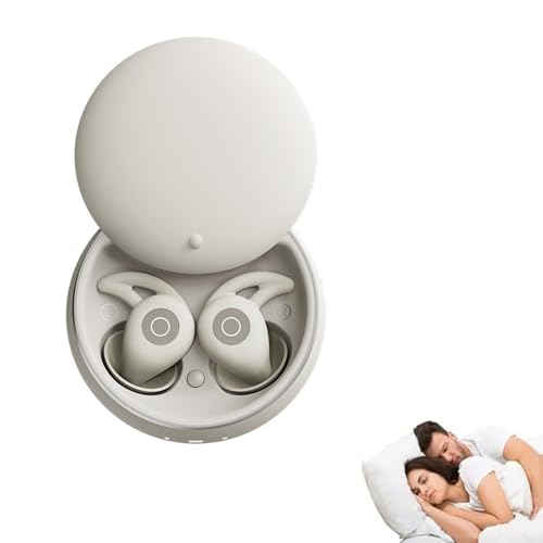 UOEONR Novonell SnoozePods Pro, Snoozepods Pro Schlafkopfhörer,Anti Schnarch-Kopfhörer für Seitenschläfer, Ultrabequem & Geräuschfrei Schlafen mit ANC, Mini Bluetooth Sleepbuds (Grau) von UOEONR