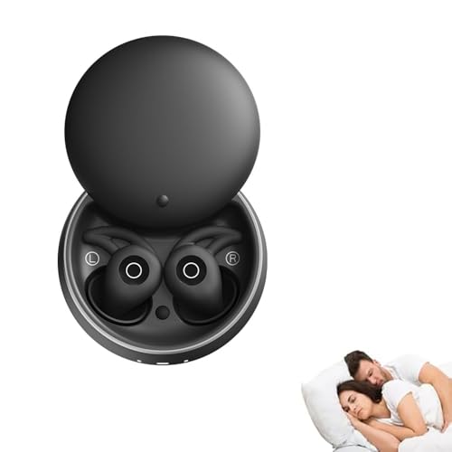 UOEONR Novonell SnoozePods Pro, Snoozepods Pro Schlafkopfhörer,Anti Schnarch-Kopfhörer für Seitenschläfer, Ultrabequem & Geräuschfrei Schlafen mit ANC, Mini Bluetooth Sleepbuds (Schwarz) von UOEONR