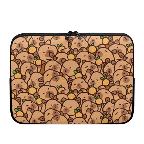 UOIMAG Capybara Laptoptasche für Kinder, 17 Zoll (43,2 cm), für Schule, Notebook, Computer, Schutzhülle, schlanke Tasche von UOIMAG