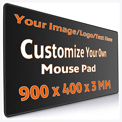 UOKIIYUA Personalisiertes großes Gaming-Mauspad, Mauspad mit Benutzerdefinierten Nähten und Ihrem Bild und Text 90x40 cm von UOKIIYUA