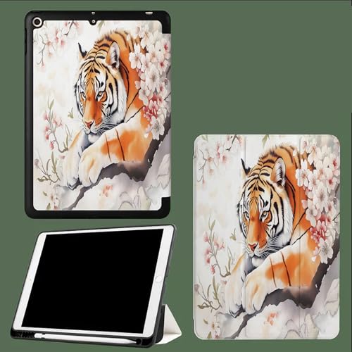 Für iPad Pro 11 Hülle 2024 M4, Dreifach Faltbarer Ständer TPU with Magnetverschluss für iPad Pro Hülle 11 Zoll 2024,Auto Schlaf/Aufwachen Gelber Tiger Aquarell Tiere-Weiß Für iPad Pro 11 Hülle 2024 M4, Dreifach Faltbarer Ständer TPU with Magnetverschluss für iPad Pro Hülle 11 Zoll 2024,Auto Schlaf/Aufwachen Gelber Tiger Aquarell Tiere-Weiß von UOMSKTY