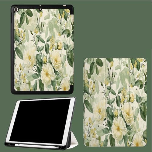 Für iPad Pro 11 Hülle 2024 M4, Dreifach Faltbarer Ständer TPU with Magnetverschluss für iPad Pro Hülle 11 Zoll 2024,Auto Schlaf/Aufwachen Weiß Rosa Landschaft Blumen-Grün Für iPad Pro 11 Hülle 2024 M4, Dreifach Faltbarer Ständer TPU with Magnetverschluss für iPad Pro Hülle 11 Zoll 2024,Auto Schlaf/Aufwachen Weiß Rosa Landschaft Blumen-Grün von UOMSKTY
