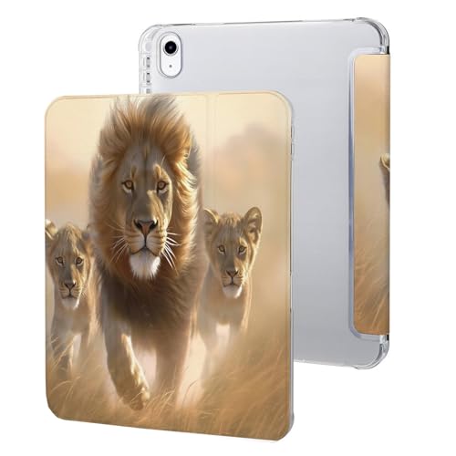 Hülle Kompatibel Mit Ipad 10 Generation 10,9 Zoll 2022, Ipad 10.Hülle Schlank Smart Magnetische Trifold Ständer Case Cover, Auto Schlaf/Aufwach Schutzhülle Afrikanischer Löwe von UOMSKTY