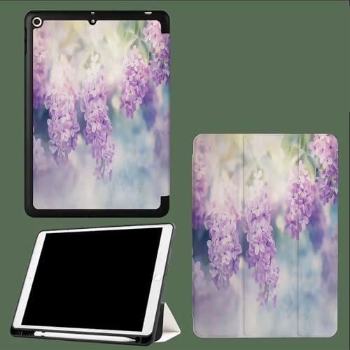 Hülle für iPad Pro 11, Hülle mit Stifthalter für iPad Pro 11 2022/2021/2020, Auto Sleep/Wake, Smart Folio Stand Case Anlage Lila Blütenstände Blumen Hülle für iPad Pro 11, Hülle mit Stifthalter für iPad Pro 11 2022/2021/2020, Auto Sleep/Wake, Smart Folio Stand Case Anlage Lila Blütenstände Blumen von UOMSKTY