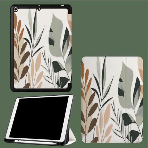 Hülle für iPad Pro 11, Hülle mit Stifthalter für iPad Pro 11 2022/2021/2020, Auto Sleep/Wake, Smart Folio Stand Case Tropische Blätter Zweige Aquarell Pflanzen von UOMSKTY