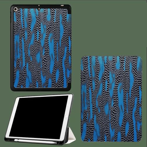 Hülle für iPad Pro 12,9 Zoll 6./5./4 Generation 2022/2021/2020 mit Stifthalter, weiche TPU-Rückseite, Auto Schlafen/Wecken für iPad 12,9 Zoll Hülle Blau Schlangenmuster Tier-Blau Hülle für iPad Pro 12,9 Zoll 6./5./4 Generation 2022/2021/2020 mit Stifthalter, weiche TPU-Rückseite, Auto Schlafen/Wecken für iPad 12,9 Zoll Hülle Blau Schlangenmuster Tier-Blau von UOMSKTY
