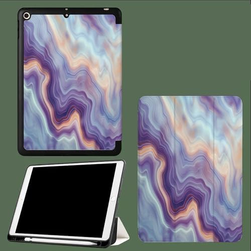 für iPad Pro 11 Zoll Hülle M4 (2024) Mit Stifthalter, Hülle für iPad Pro 11 Zoll 2024 (A2836/ A2837/ A3006), Auto Schlafen/Wachen Tier Cartoon-Biene von UOMSKTY