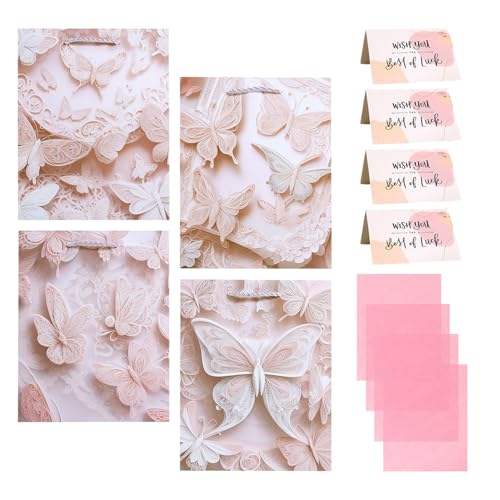 4 Stück Schmetterling Bedruckte Papiertüte Mit 4 Karten Und 4 Stück Sherry -Papier, Papiergeschenktüte, Geschenkverpackung, Partyvorräte. 4 Stück Schmetterling Bedruckte Papiertüte Mit 4 Karten Und 4 Stück Sherry -Papier, Papiergeschenktüte, Geschenkverpackung, Partyvorräte. von UOPJDD