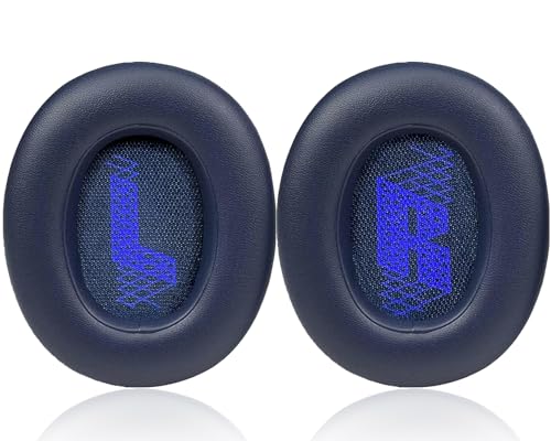 Ersatz-Ohrpolster für JBL E65 (E65BT E65BTNC) / Live 650 (650NC 650BTNC) / Live 660 (660NC 660BTNC) / Duet NC Over-Ear-Kopfhörer mit weichem Leder (schwarz) (blau) von UOWGA