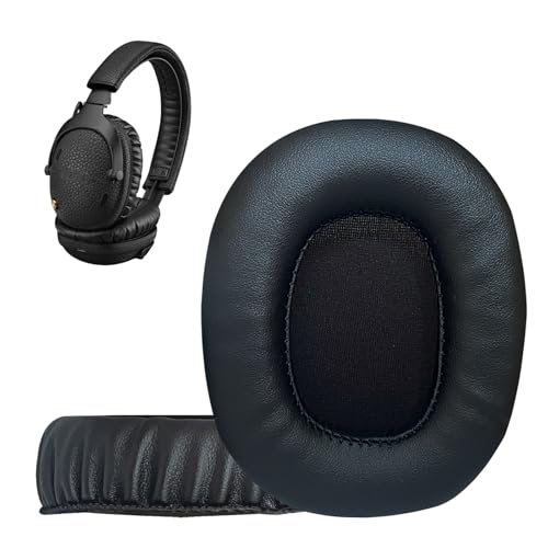 Ersatz-Ohrpolster für Marshall-Monitor-Kopfhörer, Ohrpolster mit hochdichtem Geräuschisolierungsschaum, aus weichem Protein-Gummi, Reparaturteile, Schwarz von UOWGA