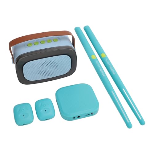 Electric Air Drum Set, 3D Motion Sensing Tragbares Professionelles Virtuelles Drumming -Set für Erwachsene Kinderanfänger (Himmelblau) von UPALDHOU