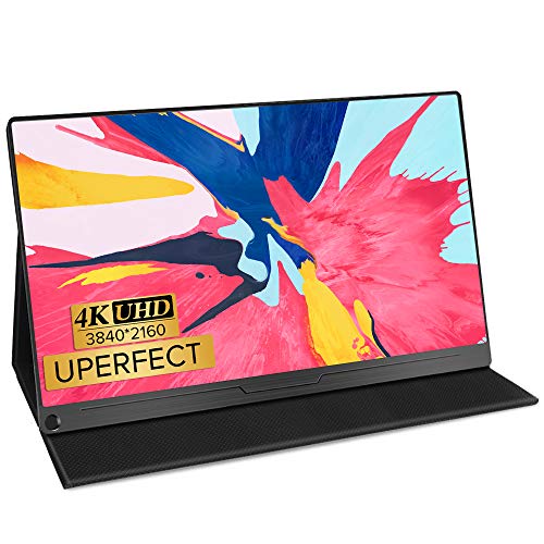 UPERFECT Portable Monitor 4K, Tragbarer Monitor 15,6 Zoll Mobiler Display mit 3840 * 2160 UHD IPS Bildschirm HDMI USB C OTG für PC Laptop Handy PS4/5 XBO Switch Fotografen Videoeditoren von UPERFECT