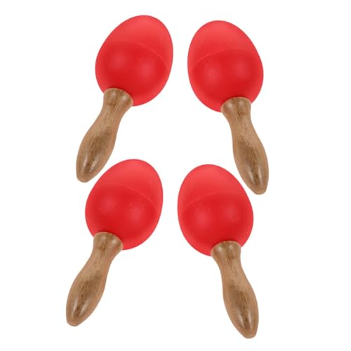 UPKOCH 2 Paare Orff -instrumentsandhammer Musikalische Shaker Musikinstrument Für Geräuschmacher Maraca Musikalisches Maracas- Maracas-instrument Umwelt Abs Rot von UPKOCH