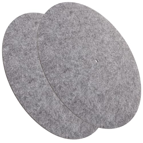 UPKOCH 2 Stück Rekordmatte Schallplattenspielermatte Aus Vinyl Anti -statische Matte Vinyl Record Player Accessoires Plattenspieler-schallplattenmatte Vinyl-recorder-matte Grau Gefühlt von UPKOCH