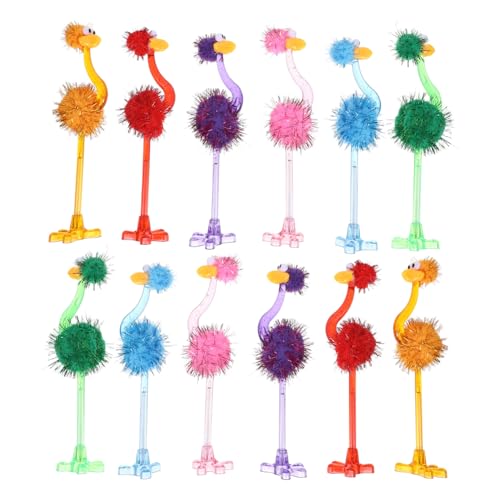 UPKOCH 24 Stück Cartoon-Stift lustig neuartige flauschige Stifte flauschiger Stift Kugelschreiber Straußenstifte Ball einzigartige Stifte Cartoon Stift Schreibwaren für Studenten Plüsch von UPKOCH