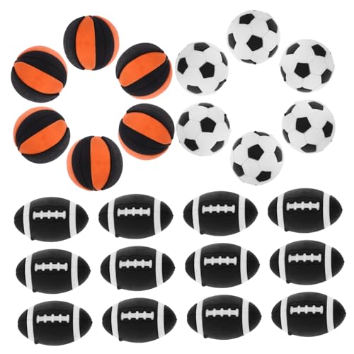 UPKOCH 25Stücke Radiergummi Fußball Basketball Rugby Süße Radierer für Schule und Bastelaktivitäten Hochwertige Sichere Materialien von UPKOCH