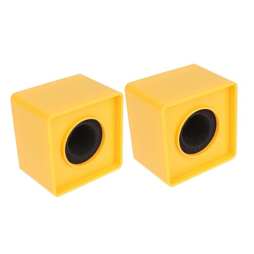 UPKOCH 2Stücke Abs Mikrofon Logo Flaggenhalter für Interviews Quadratisches Design Gelb für Fernsehsender und Konferenzen für Mikrofonstationen von UPKOCH