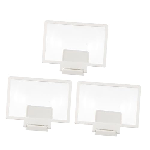 UPKOCH 3 Pcs Telefon-bildschirmverstärker Handy-ständer Lupengestell Leichtes und Tragbares Pp- und PVC-Material für Jungen und Mädchen und Ältere Menschen Weiß UPKOCH 3 Pcs Telefon-bildschirmverstärker Handy-ständer Lupengestell Leichtes und Tragbares Pp- und PVC-Material für Jungen und Mädchen und Ältere Menschen Weiß von UPKOCH