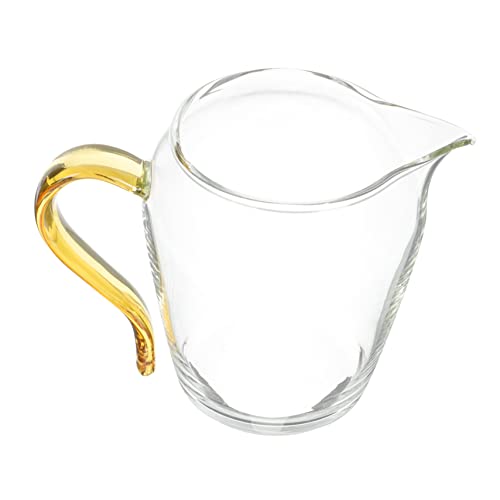 UPKOCH 3st Fairer Pokal Gongfu-teekanne Tasse Zum Servieren Von Tee Spender Für Honigsirup Teetasse Aus Klarem Glas Sirup Krug Wasser Container Büro Creme Glas Mit Hohem Borosilikatgehalt von UPKOCH