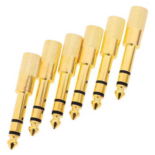 UPKOCH 6 Stück Audio-Adapter Kopfhörerkabel Telefone Kopfhörer-Extender Gitarre Stereo-Klinke Adapter für Mikrofon Audio-Konverter-Adapter Mikrofonadapter Kopfhöreradapter Kupfer Golden UPKOCH 6 Stück Audio-Adapter Kopfhörerkabel Telefone Kopfhörer-Extender Gitarre Stereo-Klinke Adapter für Mikrofon Audio-Konverter-Adapter Mikrofonadapter Kopfhöreradapter Kupfer Golden von UPKOCH