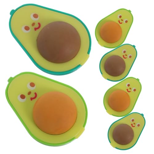 UPKOCH 6 Stück Avocado -Bleistiftmesser Bleistifte Radiergummis klein farbig Karikatur werkzeug schreibwaren Schulmaterial Radierstift für Künstler Flugzeug-Briefpapier Kieselgel von UPKOCH