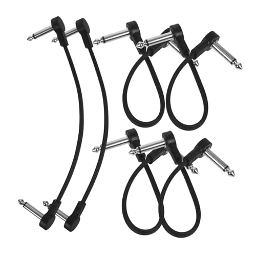 UPKOCH 6 Stück Gitarrenkabel System Instrument Bassgitarre Effektor Leistung gitarrenzubehör verbindungskabel Pedalboard-Kabel Patchkabel für Gitarrenpedale Sauerstofffreies Kupfer Black von UPKOCH