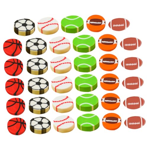 UPKOCH 90Stücke Multifunktions Radiergummis Sportballform Kompakte Radiergummis für Schule Sicheres Material für Verschiedene Ballformen für Kreativen von UPKOCH