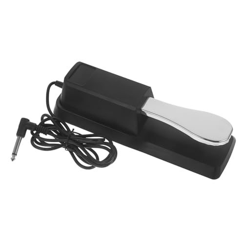 UPKOCH E-Piano-Pedal Musical Klaviatur elektrisches Klavier Tastenklavier Elektronisches Klavier Pedal Ersatz Klavier Pedal Sustain-Pedal für Klavier Sustain-Pedal für Keyboard Abs Silver von UPKOCH