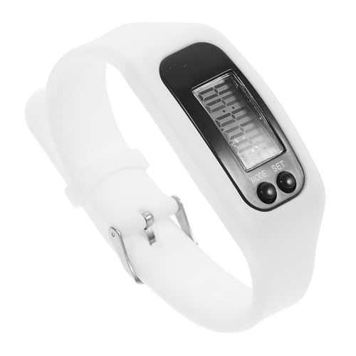 UPKOCH LED Schrittzähler Sportuhr Mit Kalorienüberwachung Multifunktionale Elektronische Armbanduhr Weiß Für Altersgruppen Zur Bewegung von UPKOCH