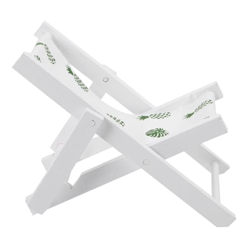 UPKOCH Strandkorb-Ständer Klappstuhl Handyhalter Strandkorb-Telefonhalter Miniatur-Strandmöbel Faltbarer Handyhalter Miniatur-Strandkorb Mini-Stuhl-Telefonhalter Holz von UPKOCH