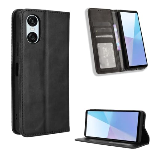 UPLAI Brieftasche Hülle für Sony Xperia 10 VI, Slim Stoßfest Leder Handyhülle Case mit Standfunktion, Folio Magnetverschluss Schutzhülle Stilvoll Cover.Schwarz UPLAI Brieftasche Hülle für Sony Xperia 10 VI, Slim Stoßfest Leder Handyhülle Case mit Standfunktion, Folio Magnetverschluss Schutzhülle Stilvoll Cover.Schwarz von UPLAI