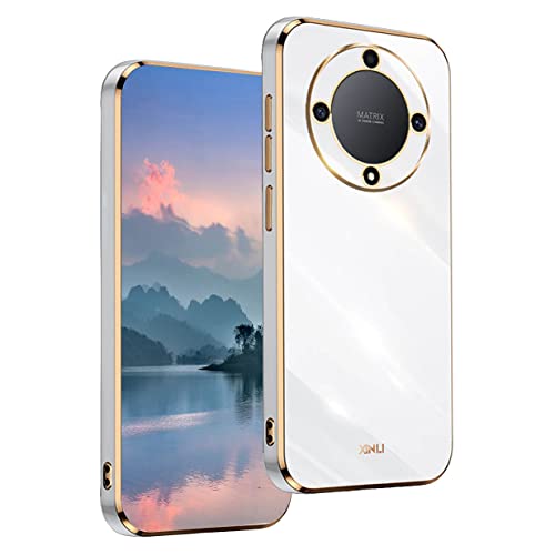 UPLAI Hülle für Honor Magic 5 Lite 5G (Magic5 Lite), Ultra Dünn Stoßfest Handyhülle mit Mode-Galvanik-Design, Prämie TPU und Sanft Silikon Schutzhülle.(Weiß) von UPLAI