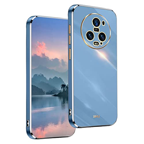 UPLAI Hülle für Honor Magic 5 Pro (Magic5 Pro), Ultra Dünn Stoßfest Handyhülle mit Mode-Galvanik-Design, Prämie TPU und Sanft Silikon Schutzhülle.(Blau) von UPLAI