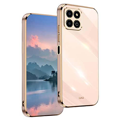 UPLAI Hülle für Honor X8a, Ultra Dünn Stoßfest Handyhülle mit Mode-Galvanik-Design, Prämie TPU und Sanft Silikon Schutzhülle.(Rosa) von UPLAI