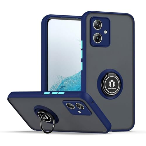 UPLAI Hülle für Motorola Moto G54 5G, Slim Stoßfest Handyhülle Case mit Magnetischer Autohalterung, Prämie PC + TPU Bumper Stilvoll Gefrostet Schutzhülle.(Königsblau) von UPLAI