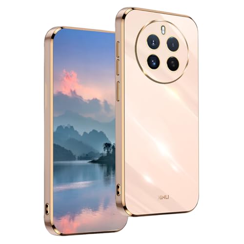 UPLAI Hülle für Realme 12 Pro 5G/Realme 12 Pro+ Plus 5G, Ultra Dünn Stoßfest Handyhülle mit Mode-Galvanik-Design, Prämie TPU und Sanft Silikon Schutzhülle.(Rosa) von UPLAI