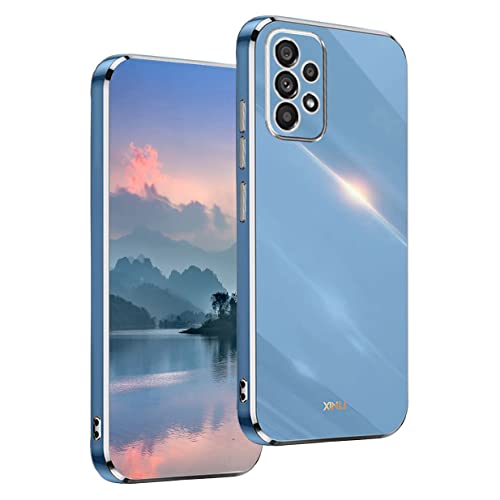 UPLAI Hülle für Samsung Galaxy A13 4G, Ultra Dünn Stoßfest Handyhülle mit Mode-Galvanik-Design, Prämie TPU und Sanft Silikon Schutzhülle.(Blau) von UPLAI