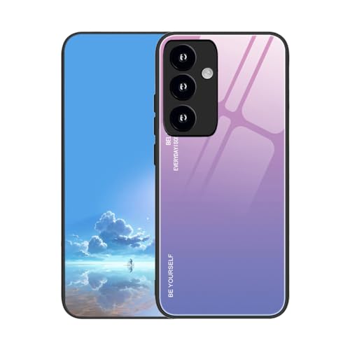 UPLAI Hülle für Samsung Galaxy A55 5G, Slim Stoßfest Farbverlauf Handyhülle Case, Temperiertes Glas Rücken and Sanft TPU Silikon Bumper Schutzhülle Cover.Pink Lila UPLAI Hülle für Samsung Galaxy A55 5G, Slim Stoßfest Farbverlauf Handyhülle Case, Temperiertes Glas Rücken and Sanft TPU Silikon Bumper Schutzhülle Cover.Pink Lila von UPLAI