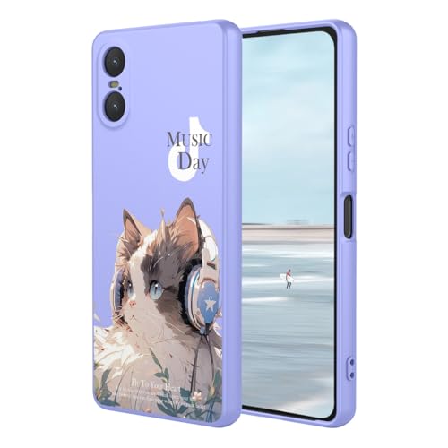 UPLAI Hülle für Sony Xperia 10 VI, Ultra Dünn Seidig Flüssiges Silikon Stoßfest Handyhülle mit 3D Malmuster, Prämie Weich Faserfutter Stilvoll Niedlich Schutzhülle. P4 UPLAI Hülle für Sony Xperia 10 VI, Ultra Dünn Seidig Flüssiges Silikon Stoßfest Handyhülle mit 3D Malmuster, Prämie Weich Faserfutter Stilvoll Niedlich Schutzhülle. P4 von UPLAI