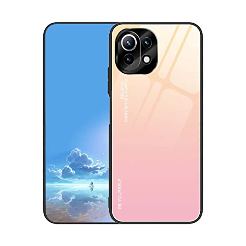 UPLAI Hülle für Xiaomi 11 Lite 5G NE/Xiaomi Mi 11 Lite, Slim Stoßfest Farbverlauf Handyhülle Case, Temperiertes Glas Rücken and Sanft TPU Silikon Bumper Schutzhülle Cover.Rosa UPLAI Hülle für Xiaomi 11 Lite 5G NE/Xiaomi Mi 11 Lite, Slim Stoßfest Farbverlauf Handyhülle Case, Temperiertes Glas Rücken and Sanft TPU Silikon Bumper Schutzhülle Cover.Rosa von UPLAI