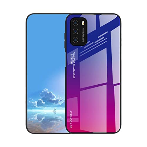 UPLAI Hülle für Xiaomi Redmi Note 10 5G / Poco M3 Pro 5G, Slim Stoßfest Farbverlauf Handyhülle Case, Temperiertes Glas Rücken and Sanft TPU Silikon Bumper Schutzhülle Cover.Blau Rot UPLAI Hülle für Xiaomi Redmi Note 10 5G / Poco M3 Pro 5G, Slim Stoßfest Farbverlauf Handyhülle Case, Temperiertes Glas Rücken and Sanft TPU Silikon Bumper Schutzhülle Cover.Blau Rot von UPLAI