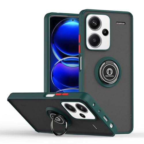 UPLAI Hülle für Xiaomi Redmi Note 13 Pro+ Plus 5G, Slim Stoßfest Handyhülle Case mit Magnetischer Autohalterung, Prämie PC + TPU Bumper Stilvoll Gefrostet Schutzhülle.(Dunkelgrün) von UPLAI