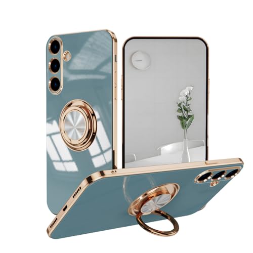 UPLAI Stilvoll Hülle für Samsung Galaxy A55 5G, Slim Stoßfest Galvanik-Design Handyhülle Case mit Ringhalter, Sanft TPU Silikon Bumper Schutzhülle Cover.Grau UPLAI Stilvoll Hülle für Samsung Galaxy A55 5G, Slim Stoßfest Galvanik-Design Handyhülle Case mit Ringhalter, Sanft TPU Silikon Bumper Schutzhülle Cover.Grau von UPLAI