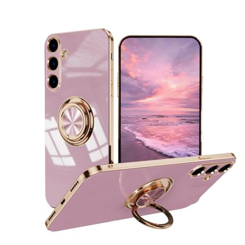 UPLAI Stilvoll Hülle für Samsung Galaxy A55 5G, Slim Stoßfest Galvanik-Design Handyhülle Case mit Ringhalter, Sanft TPU Silikon Bumper Schutzhülle Cover.Violett UPLAI Stilvoll Hülle für Samsung Galaxy A55 5G, Slim Stoßfest Galvanik-Design Handyhülle Case mit Ringhalter, Sanft TPU Silikon Bumper Schutzhülle Cover.Violett von UPLAI