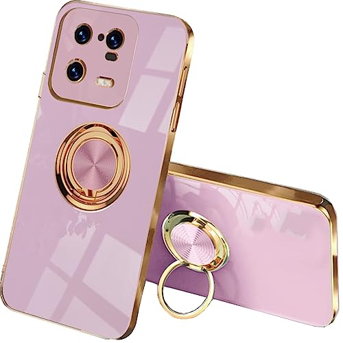 UPLAI Stilvoll Hülle für Xiaomi 13 Pro, Slim Stoßfest Galvanik-Design Handyhülle Case mit Ringhalter, Sanft TPU Silikon Bumper Schutzhülle Cover.Violett UPLAI Stilvoll Hülle für Xiaomi 13 Pro, Slim Stoßfest Galvanik-Design Handyhülle Case mit Ringhalter, Sanft TPU Silikon Bumper Schutzhülle Cover.Violett von UPLAI