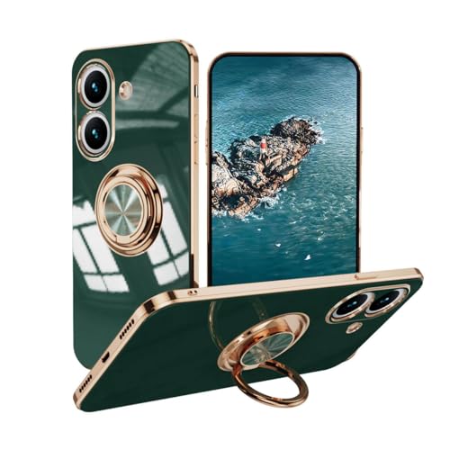 UPLAI Stilvoll Hülle für Xiaomi Redmi 13C/Poco C65, Slim Stoßfest Galvanik-Design Handyhülle Case mit Ringhalter, Sanft TPU Silikon Bumper Schutzhülle Cover.Dunkelgrün UPLAI Stilvoll Hülle für Xiaomi Redmi 13C/Poco C65, Slim Stoßfest Galvanik-Design Handyhülle Case mit Ringhalter, Sanft TPU Silikon Bumper Schutzhülle Cover.Dunkelgrün von UPLAI