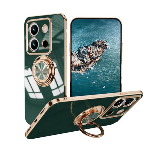 UPLAI Stilvoll Hülle für Xiaomi Redmi Note 13 Pro 5G, Slim Stoßfest Galvanik-Design Handyhülle Case mit Ringhalter, Sanft TPU Silikon Bumper Schutzhülle Cover.Dunkelgrün UPLAI Stilvoll Hülle für Xiaomi Redmi Note 13 Pro 5G, Slim Stoßfest Galvanik-Design Handyhülle Case mit Ringhalter, Sanft TPU Silikon Bumper Schutzhülle Cover.Dunkelgrün von UPLAI